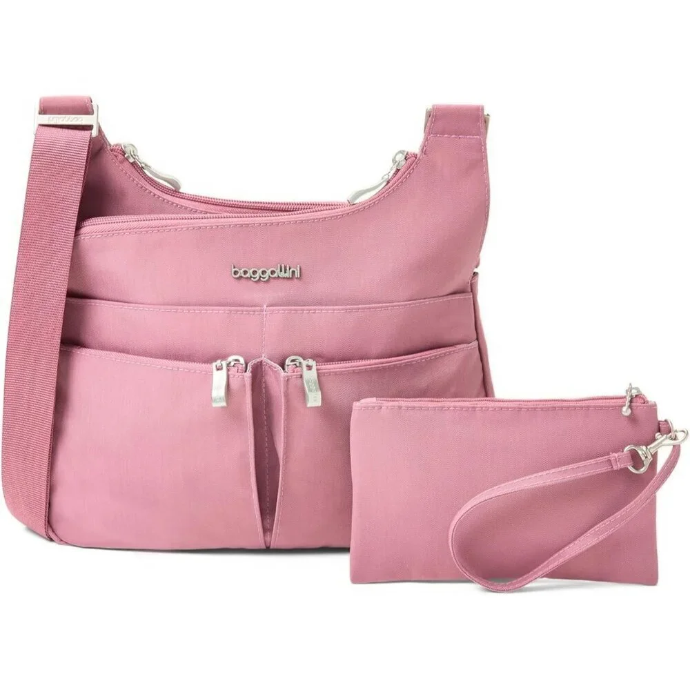 Women’s Water-Resistant Nylon Crossbody Bag Medium Travel Handbag Organizer